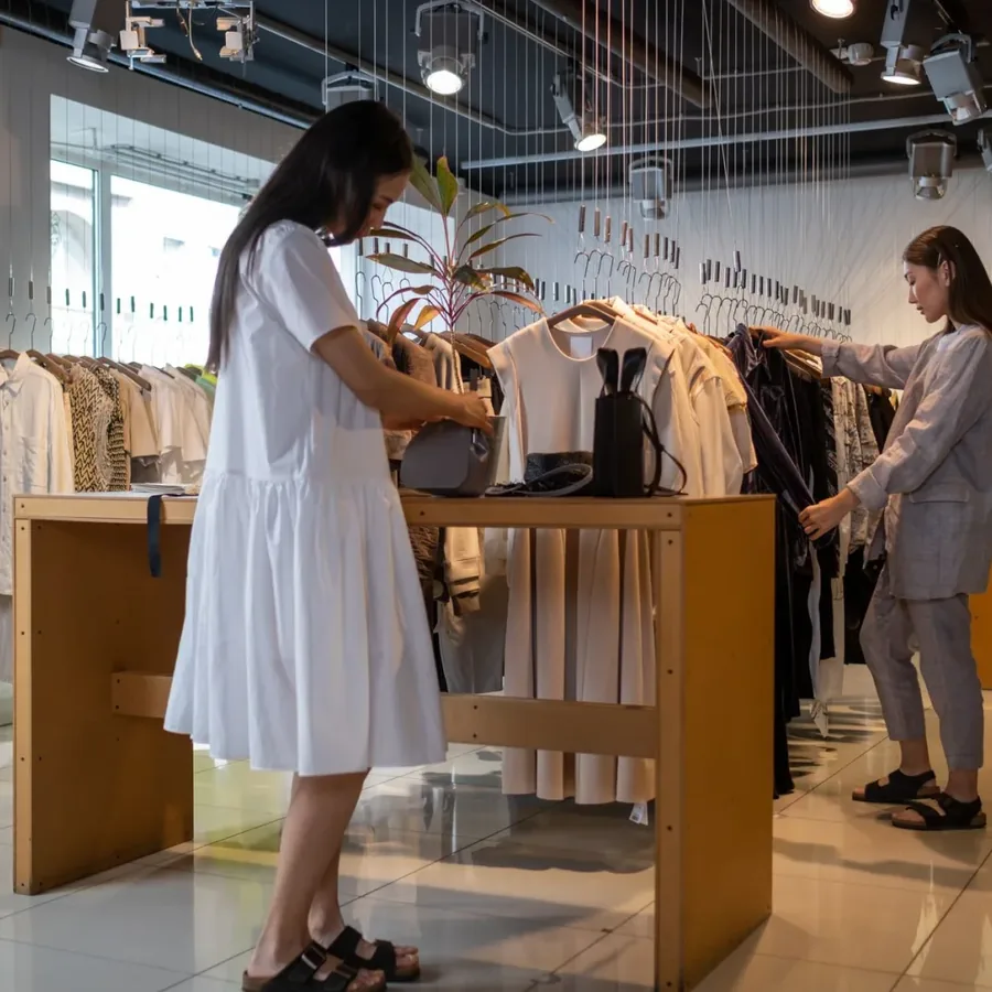 Áo khoác treo tại tiệm